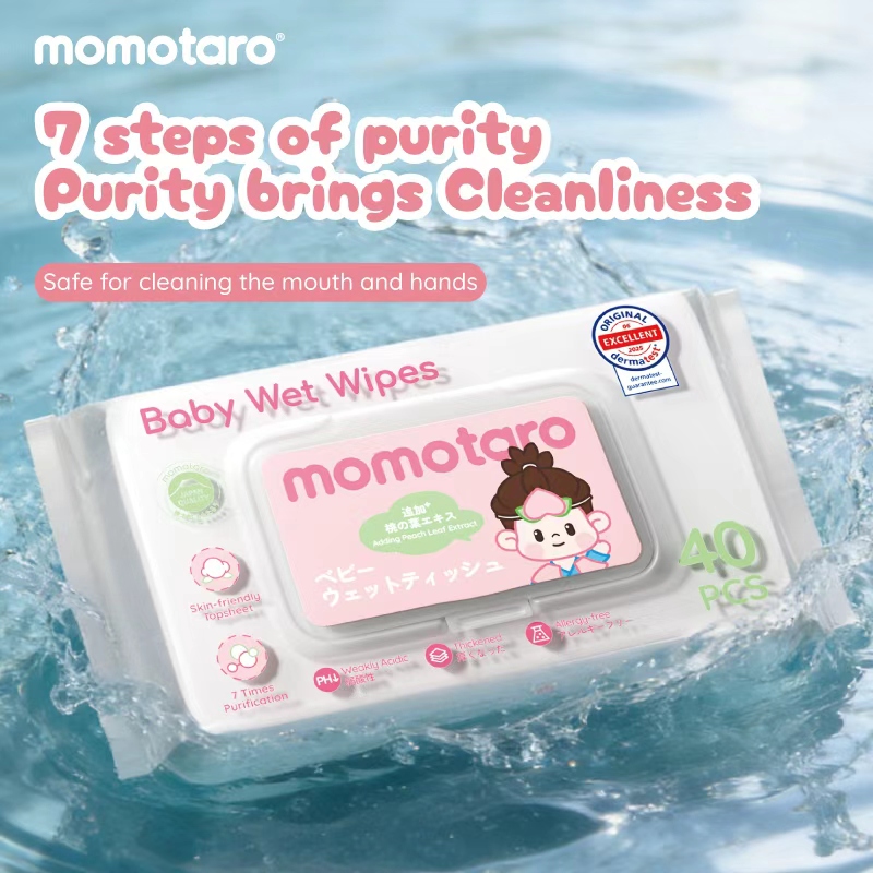 Momotaro Baby Wet Wipes：7-Step Purity for Everyday Baby Care